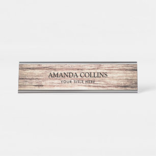 Placa De Nombre Aspecto rústico de madera de granero
