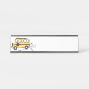 Placa De Nombre Autobús escolar