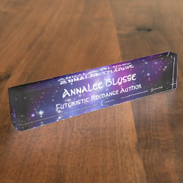 Placa De Nombre Autor de romance futurista
