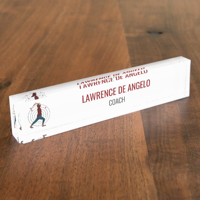 Placa De Nombre Ax Throwing (Lateral)