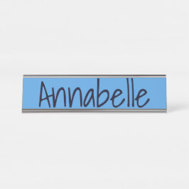 Placa De Nombre Azul de Cornflower