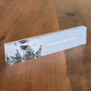 Placa De Nombre Bald Eagle