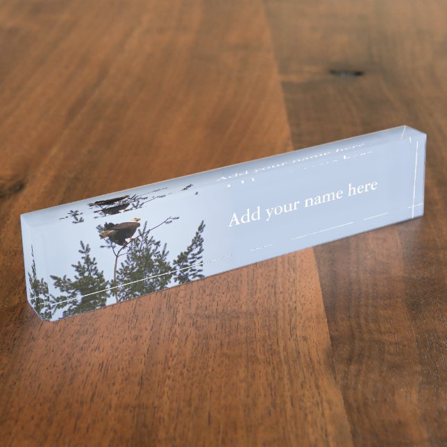 Placa De Nombre Bald Eagle (Lateral)