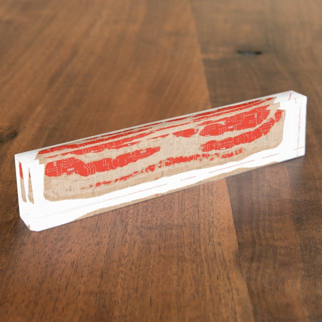 Placa De Nombre Banda de bacon digital (Lateral)