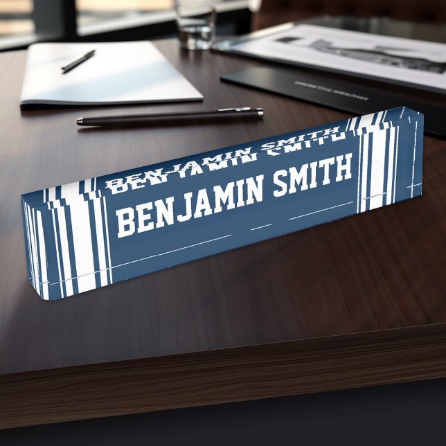 Placa De Nombre Bandas de Jersey para equipo deportivo con nombre  (Personalized Sports Name Plate - Great for a Coach)