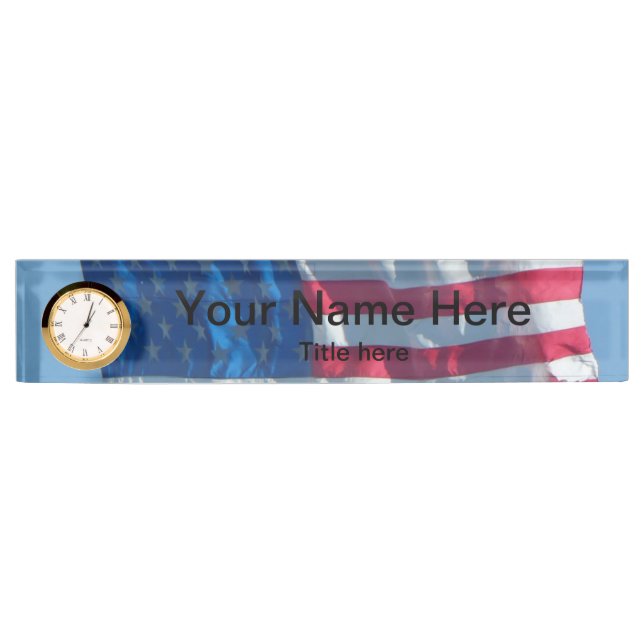 Placa De Nombre Bandera americana (Anverso)