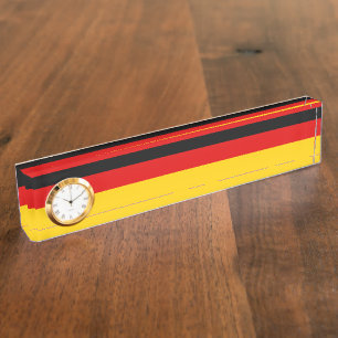 Placa De Nombre Bandera de Alemania