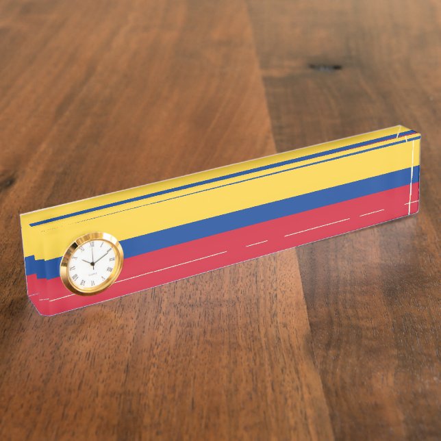 Placa De Nombre Bandera de Colombia (Lateral)