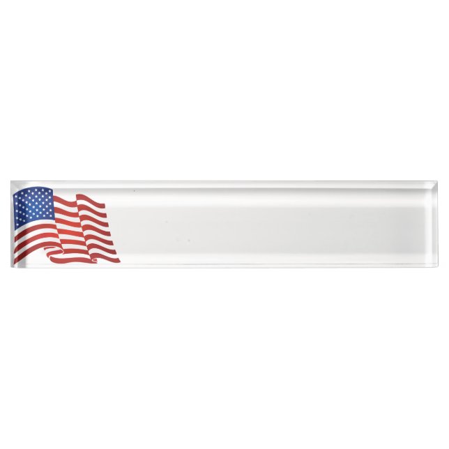 Placa De Nombre Bandera de Estados Unidos (Anverso)