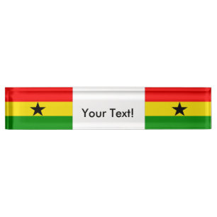 Placa De Nombre Bandera de Ghana