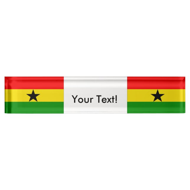 Placa De Nombre Bandera de Ghana (Anverso)