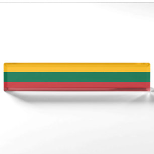 Placa De Nombre Bandera de Lituania