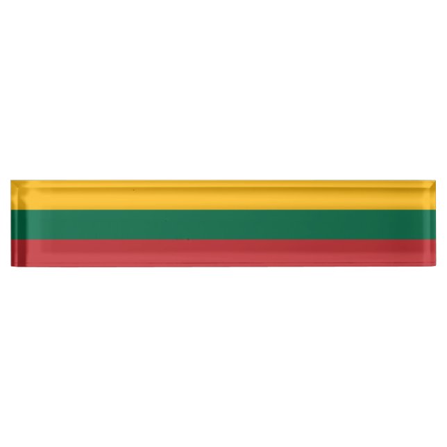 Placa De Nombre Bandera de Lituania (Anverso)