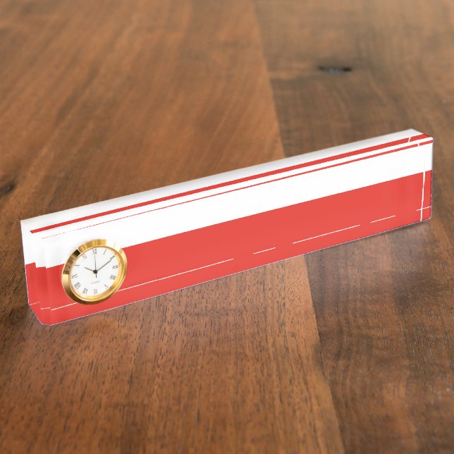 Placa De Nombre Bandera de Polonia (Lateral)