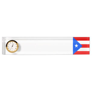 Placa De Nombre Bandera de Puerto Rico