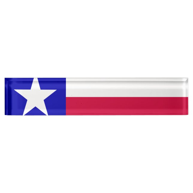 Placa De Nombre Bandera de Texas (Anverso)