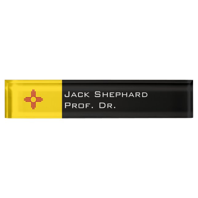 Placa De Nombre Bandera del estado de New México (Anverso)