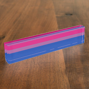 Placa De Nombre Bandera del Orgullo Bisexual