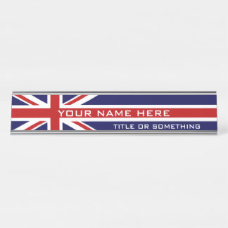 Placa De Nombre Bandera del Reino Unido