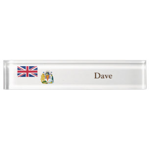 Placa De Nombre Bandera del Territorio Antártico Británico