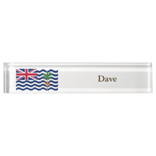 Placa De Nombre Bandera del Territorio Británico del Océano Índico