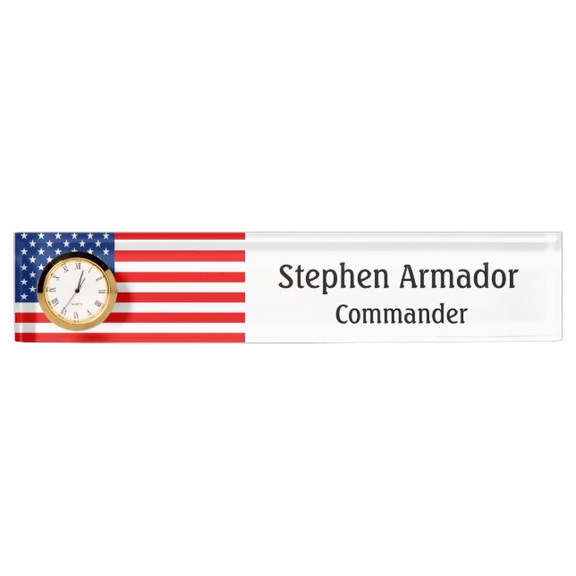 Placa De Nombre Bandera estadounidense (Anverso)