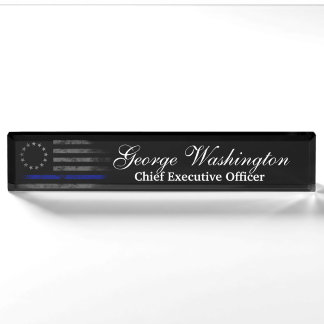 Placa De Nombre Bandera estadounidense Betsy Ross Vintage