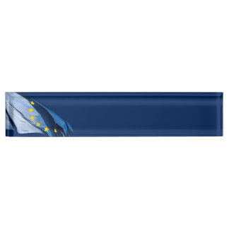 Placa De Nombre Bandera europea
