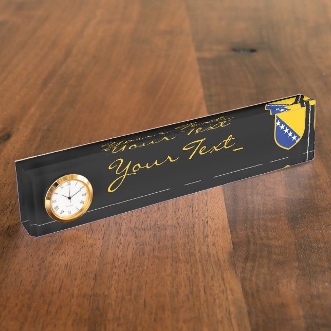 Placa De Nombre Bandera personal de Bosnia (Lateral)