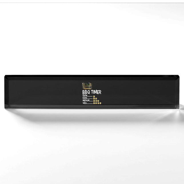 Placa De Nombre Barbacoa | BBQ Timer Barbacoa Gracioso Grill Grill (Anverso)