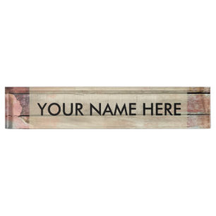 Placa De Nombre Barca rústica de madera antigua