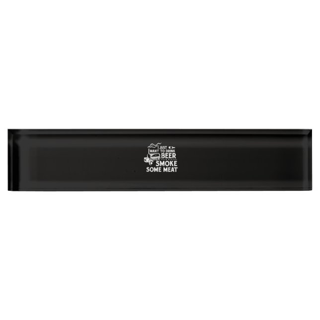 Placa De Nombre BBQ Fumar Pitmaster Regalo Bebe Cerveza Humo Carne (Anverso)