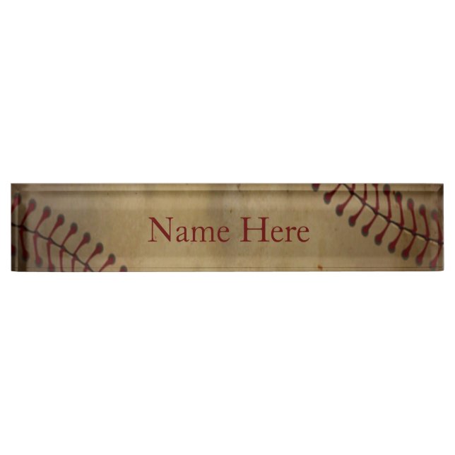 Placa De Nombre Béisbol del vintage (Anverso)