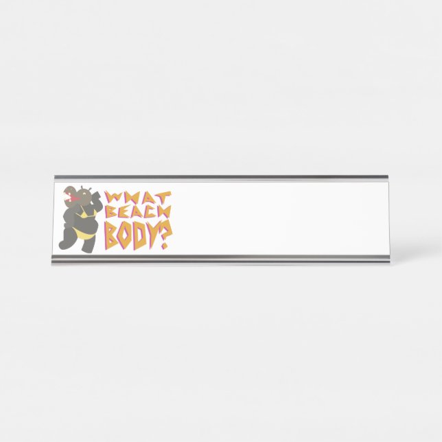Placa De Nombre Bikini Hippo (Anverso)