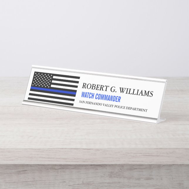 Placa De Nombre Blanco modificado para requisitos particulares (Anverso)