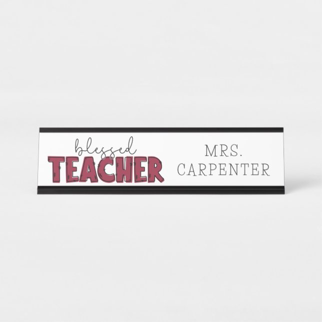 Placa De Nombre Blessed Teacher (Anverso)