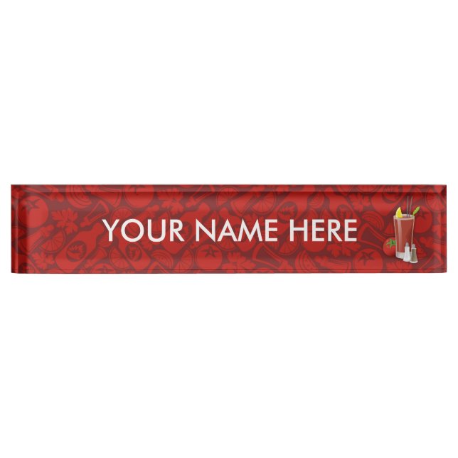 Placa De Nombre Bloody Mary (Anverso)