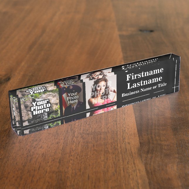 Placa De Nombre Bloque de acrílico conocido del escritorio del (Lateral)