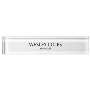 Placa De Nombre Bloque de nombre de acrílico personalizado, base d