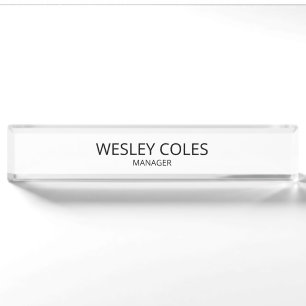 Placa De Nombre Bloque de nombre de acrílico personalizado, nombre
