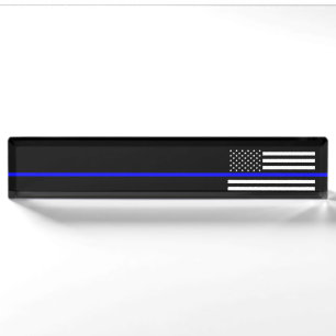 Placa De Nombre Blue Line fino - la policía de la aplicación de