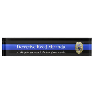 Placa De Nombre Blue Line - Miranda finos