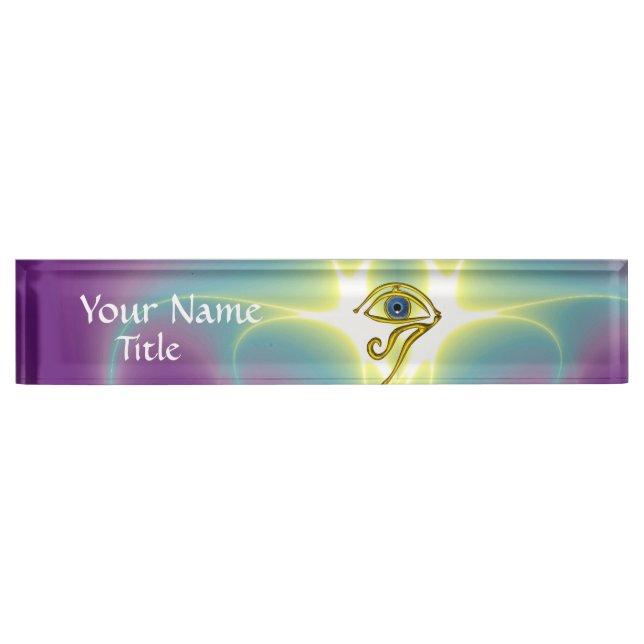 Placa De Nombre BLUE TALISMAN Purple Green (Anverso)