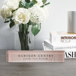 Placa De Nombre Blush Rain