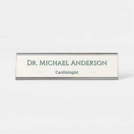 Placa De Nombre Bosque Personalizado Verde Nombre Regalo Elegante