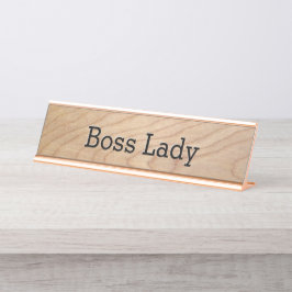 Placa De Nombre Boss Lady Womens Business