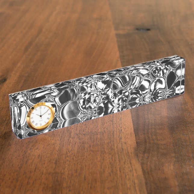 Placa De Nombre ¿Burbujas de vidrio o de las más oscuras metálicas (Lateral)