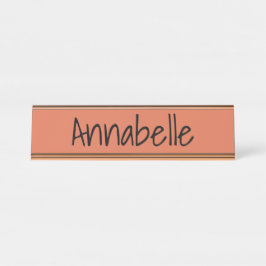 Placa De Nombre Burnt Sienna