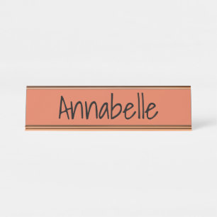 Placa De Nombre Burnt Sienna