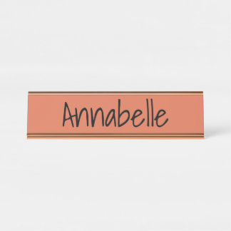 Placa De Nombre Burnt Sienna